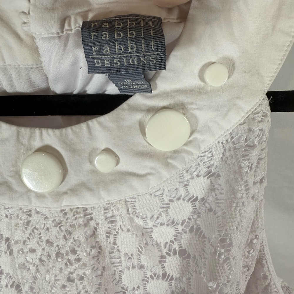 Rabbit Rabbit Rabbit Ivory Lace Mini Dress - Picture 2 of 4